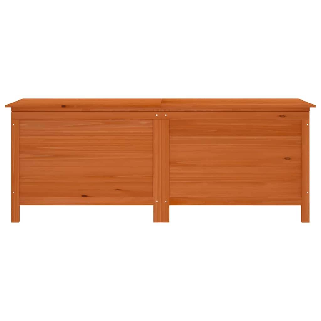Malle de Rangement pour Terrasse Bois de Sapin Massif Robuste et Durable Marron 150 cm – ComfortXL Outdoor Living - Image 4