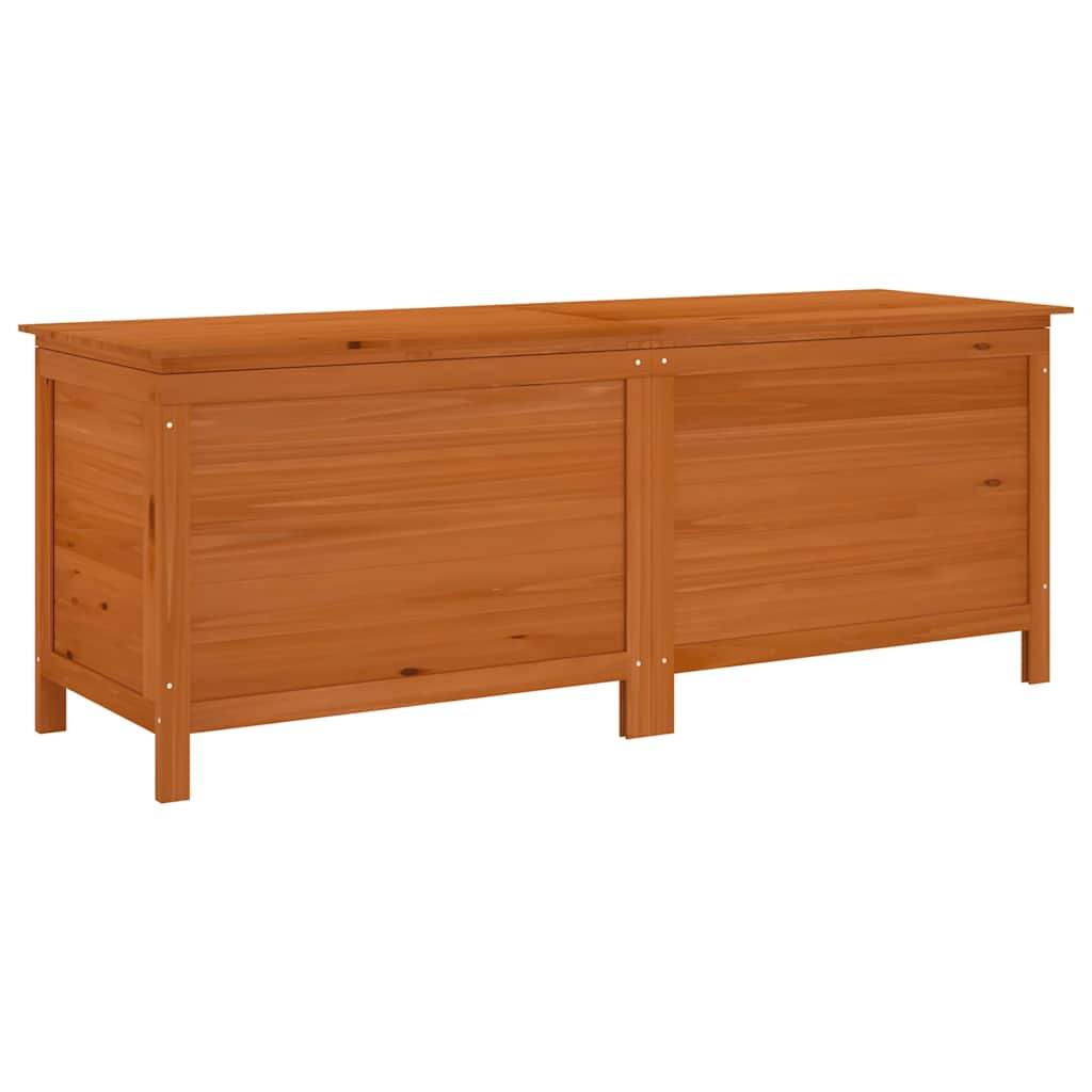 Malle de Rangement pour Terrasse Bois de Sapin Massif Robuste et Durable Marron 150 cm – ComfortXL Outdoor Living - Image 2