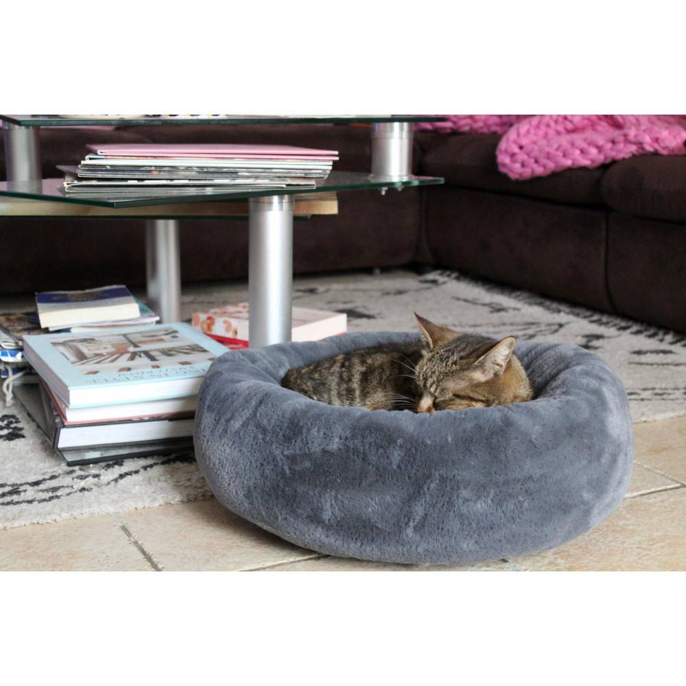 Zolux - Coussin Noé ø 50 cm gris a poils court pour petits chiens ou chats. - Image 2