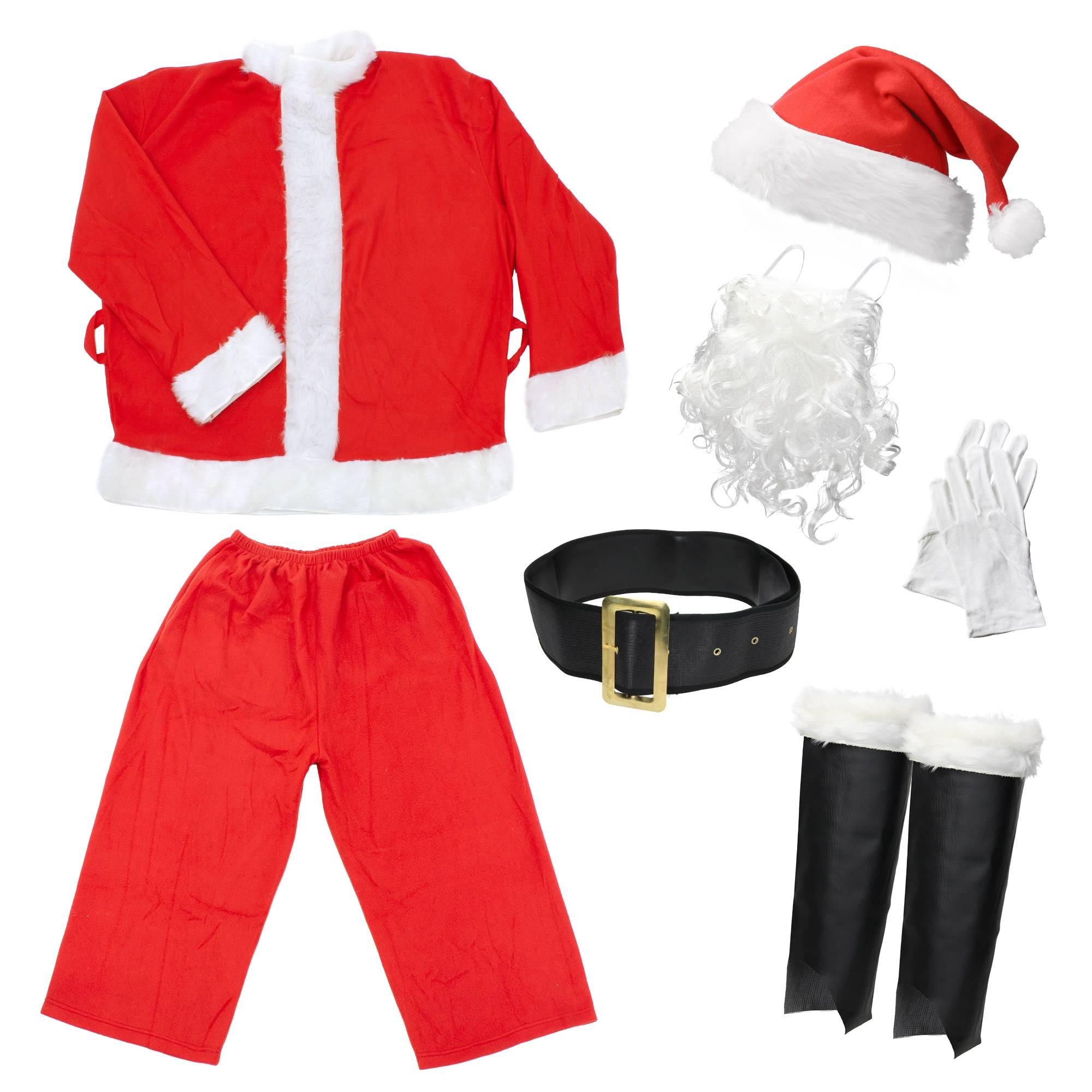 Ecd-Germany - Costume de Père Noël rouge 7 pcs costume de déguisement adultes/hommes de Noël - Imagen 1