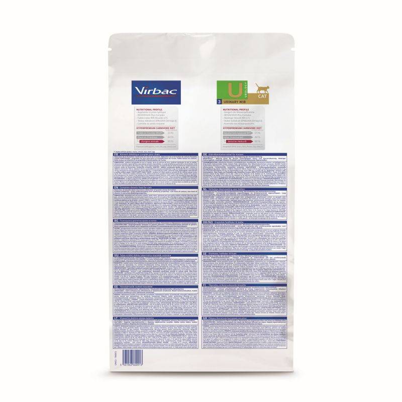 CROQUETTES CHAT VETERINARY HPM CAT U3 UROLOGY URINARY WIB - VIRBAC 1,5 kg - Imagen 2