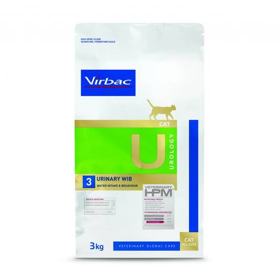 CROQUETTES CHAT VETERINARY HPM CAT U3 UROLOGY URINARY WIB - VIRBAC 1,5 kg - Imagen 1