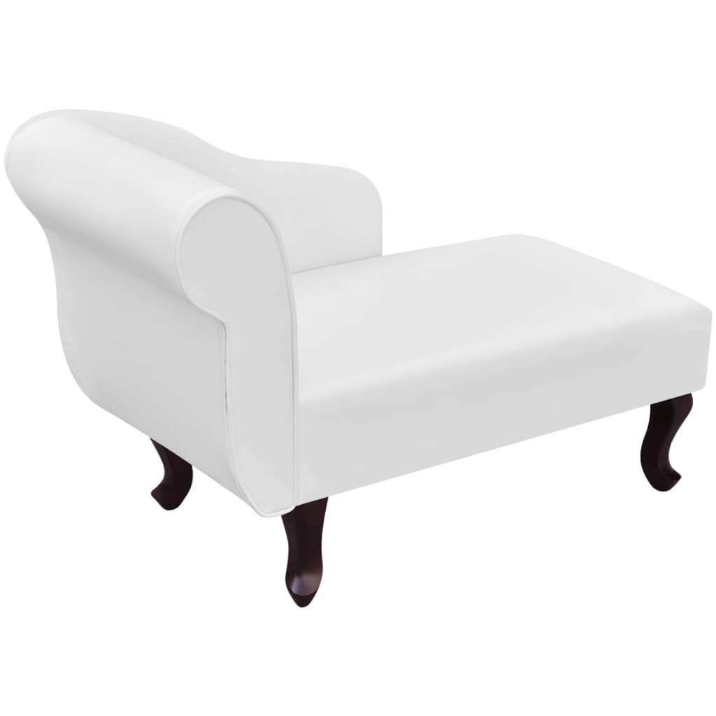 Maison Chic - Chaise longue | Transat | Bain de soleil Blanc Similicuir - Image 3