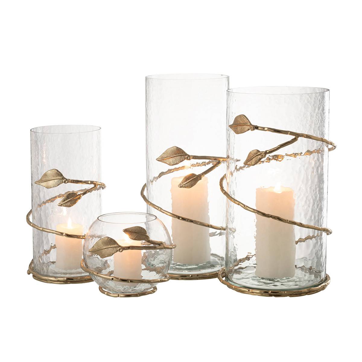 J-Line - Vase en Verre Feuille "Ofelia" 34cm Transparent - Image 6