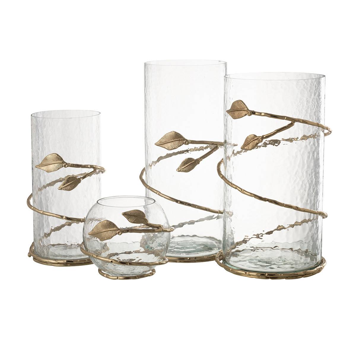 J-Line - Vase en Verre Feuille "Ofelia" 34cm Transparent - Image 5