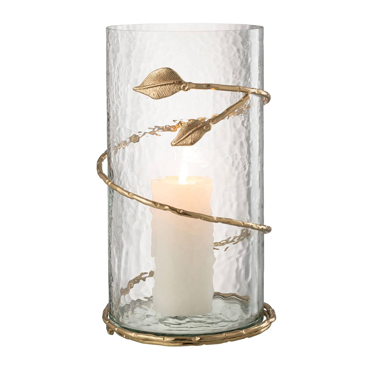 J-Line - Vase en Verre Feuille "Ofelia" 34cm Transparent - Image 3