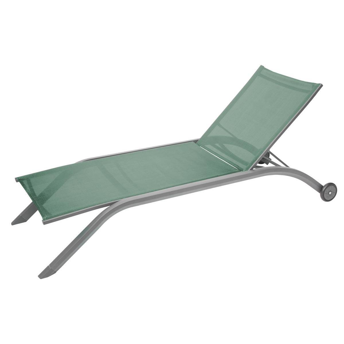 Hesperide - Transat "Milenio" vert olive & graphite 2 roues en aluminium traité époxy Hespéride - Imagen 1