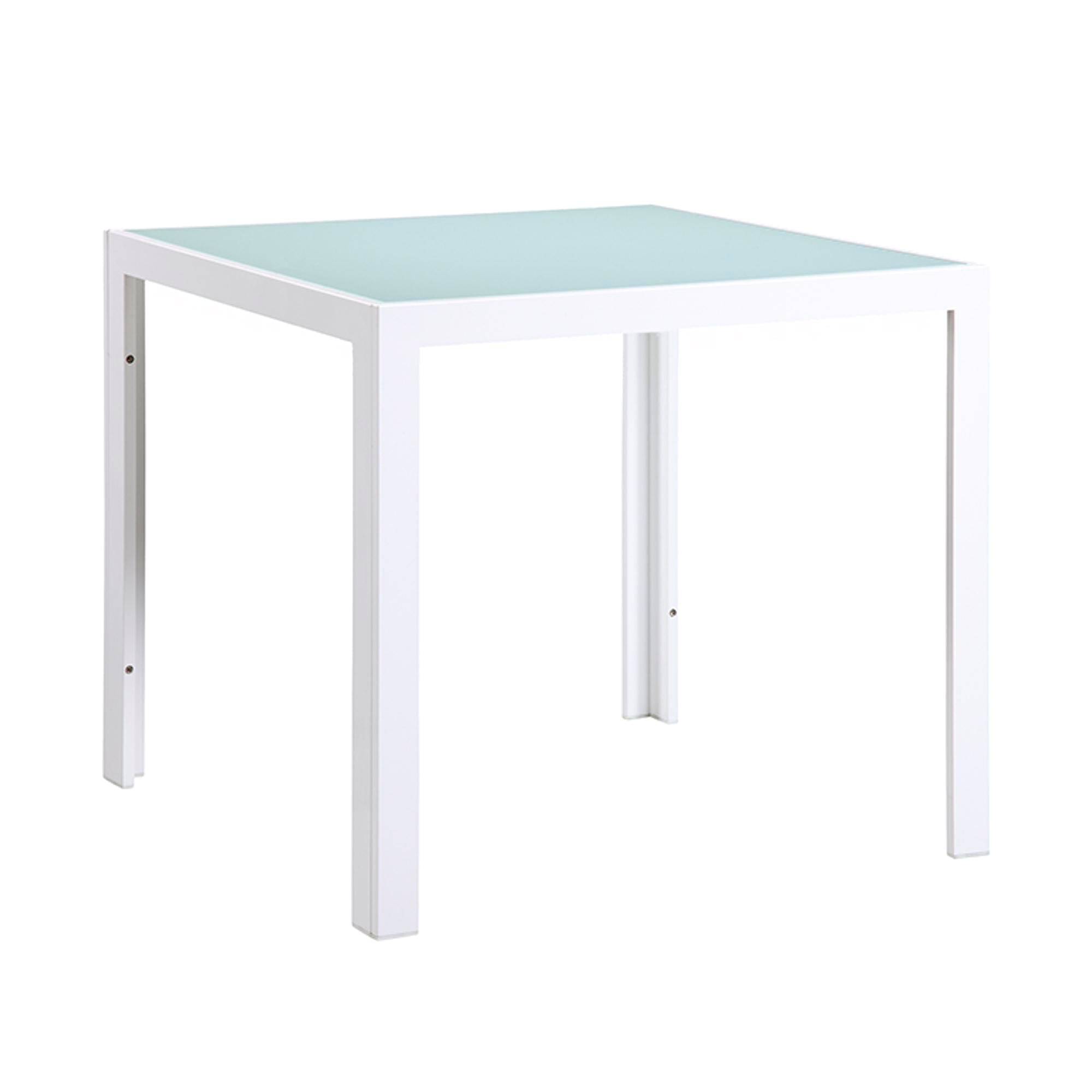 Table carrée extérieure 80x80 blanc SHIO garbar - Image 1
