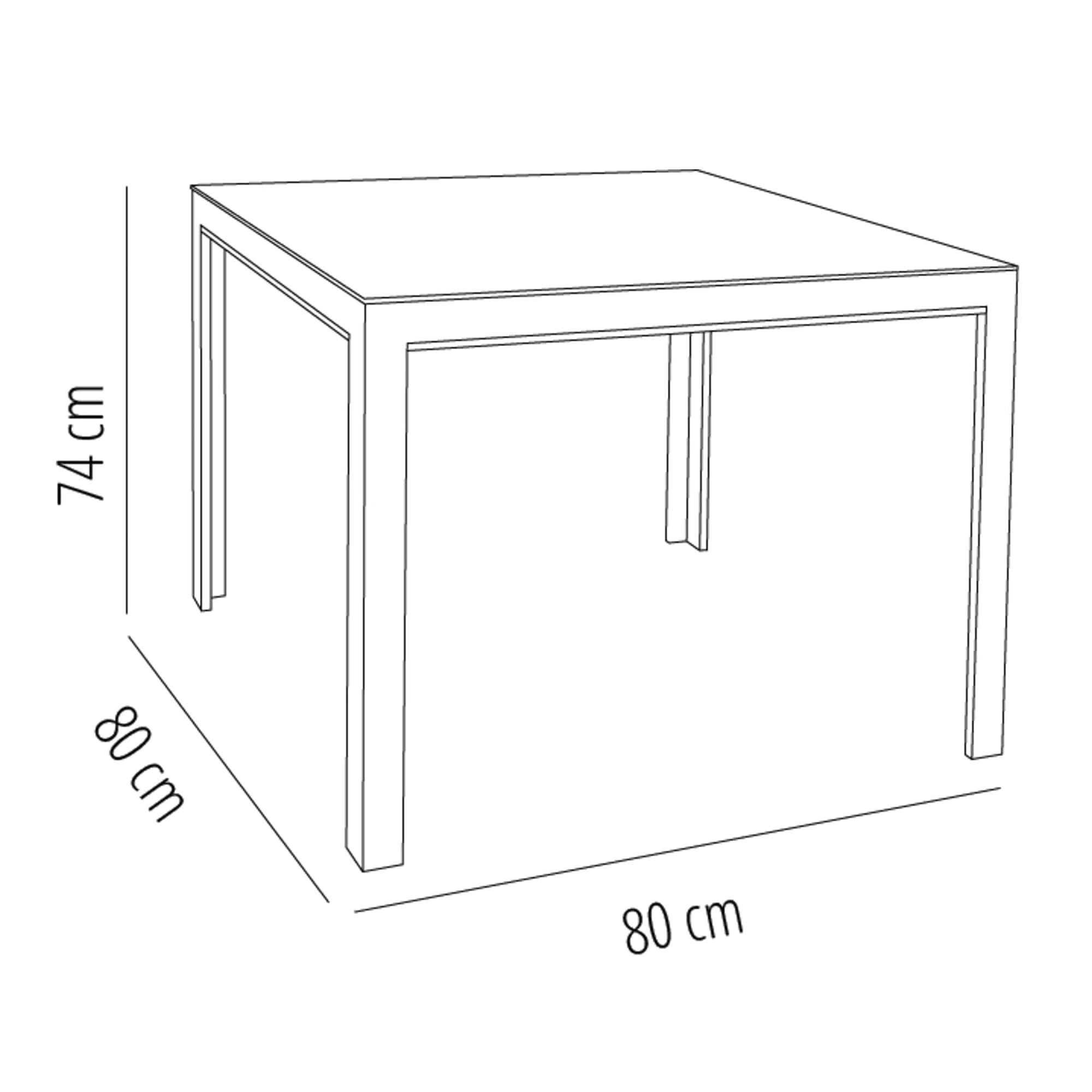 Table carrée extérieure 80x80 blanc SHIO garbar - Image 2