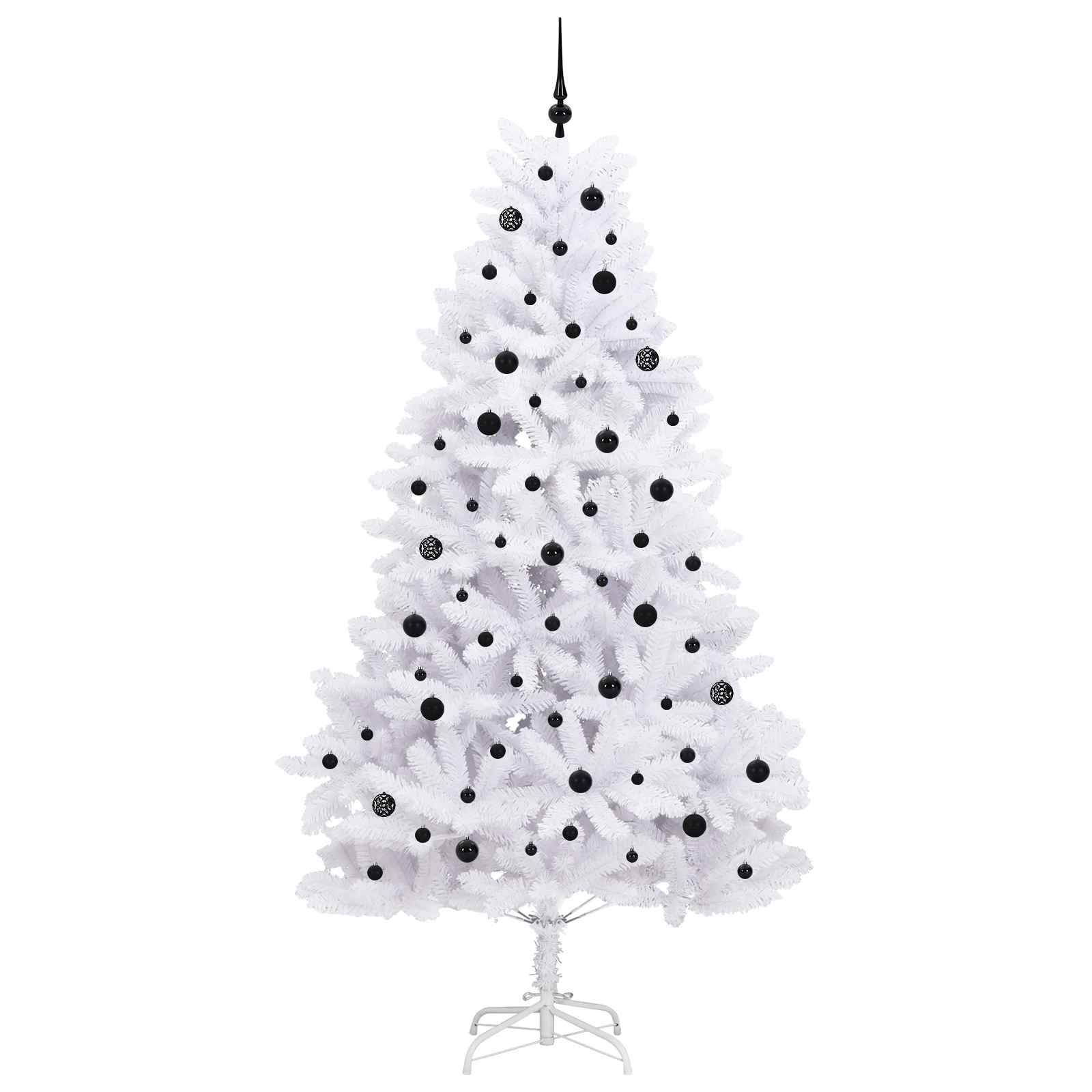 Sapin de Noël | Arbre de Noël Artificiel à Branches Articulées Blanc 240 cm Maison Chic - Image 4