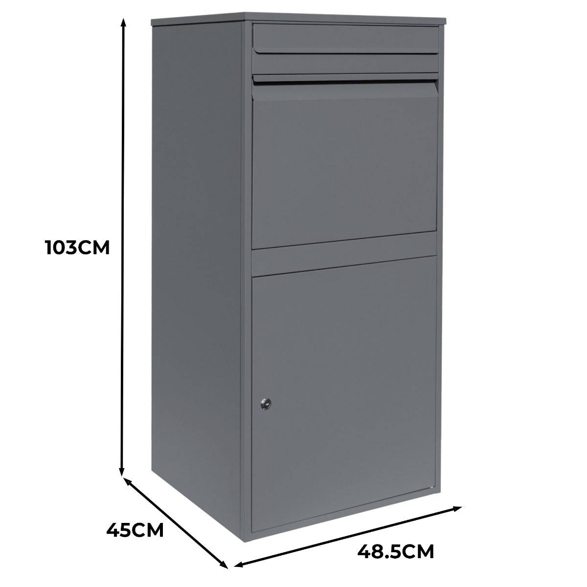 Monstershop - Boîte à Colis XL Anti-vol Grise - Livrée à Plat - Imagen 5