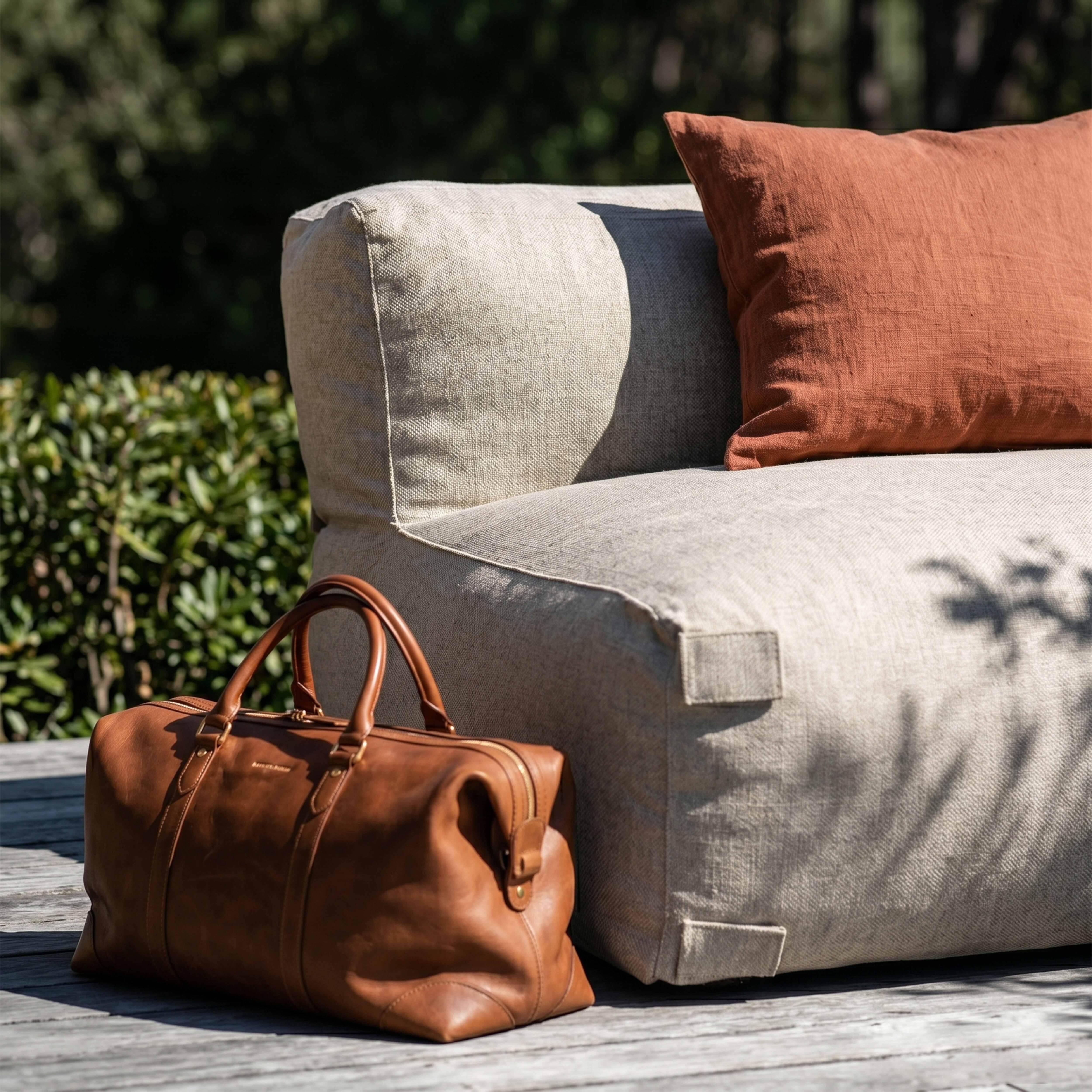Oviala - Fauteuil de jardin pour canapé modulable beige Mixi - Oviala - Imagen 3