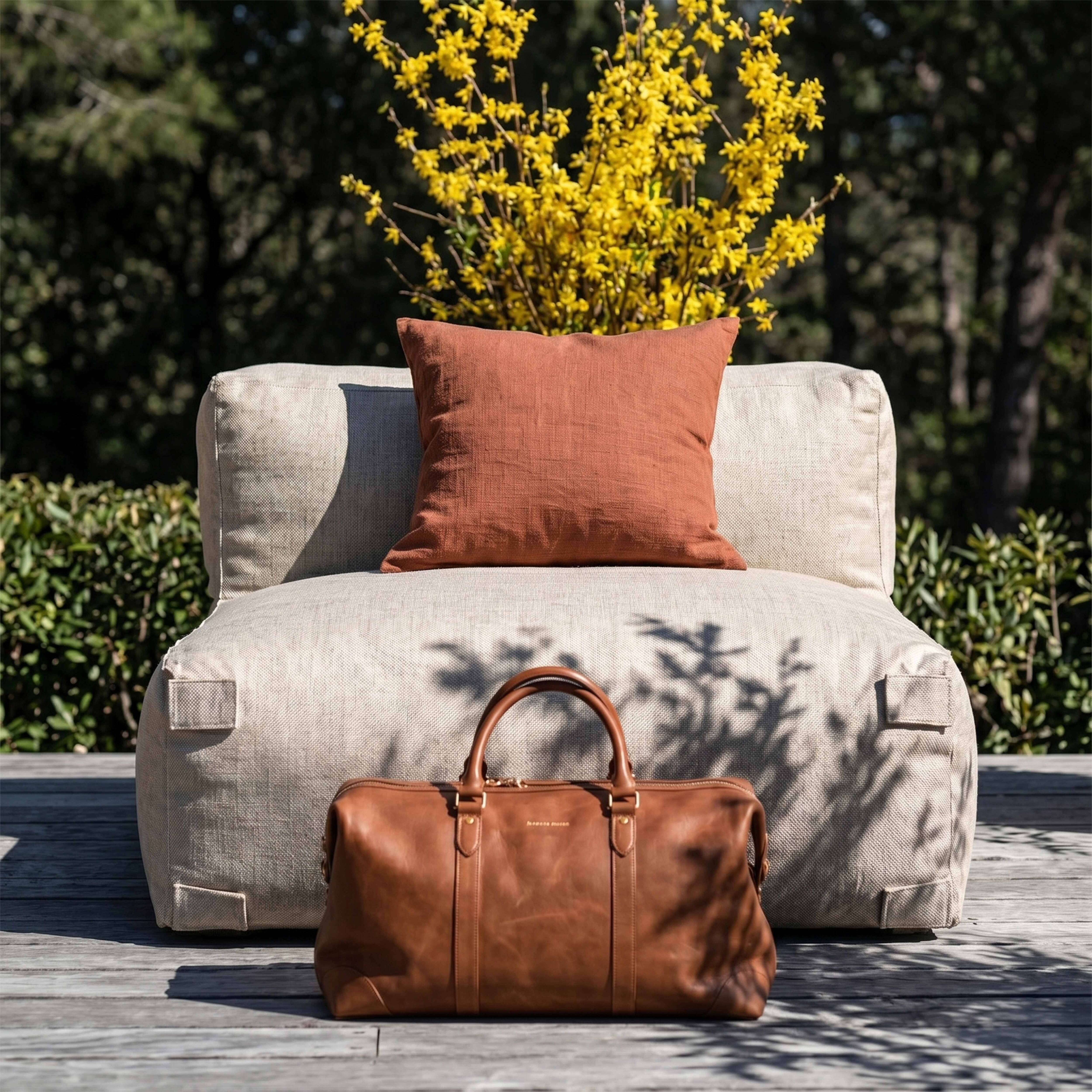 Oviala - Fauteuil de jardin pour canapé modulable beige Mixi - Oviala - Imagen 5
