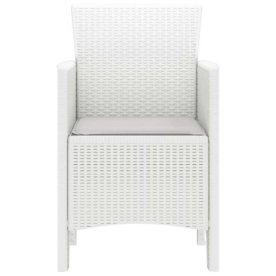 Lot De 2 Chaises De Jardin - Fauteuils De Jardin Blanc 53 x 49 x 85 cm PP - Image 6