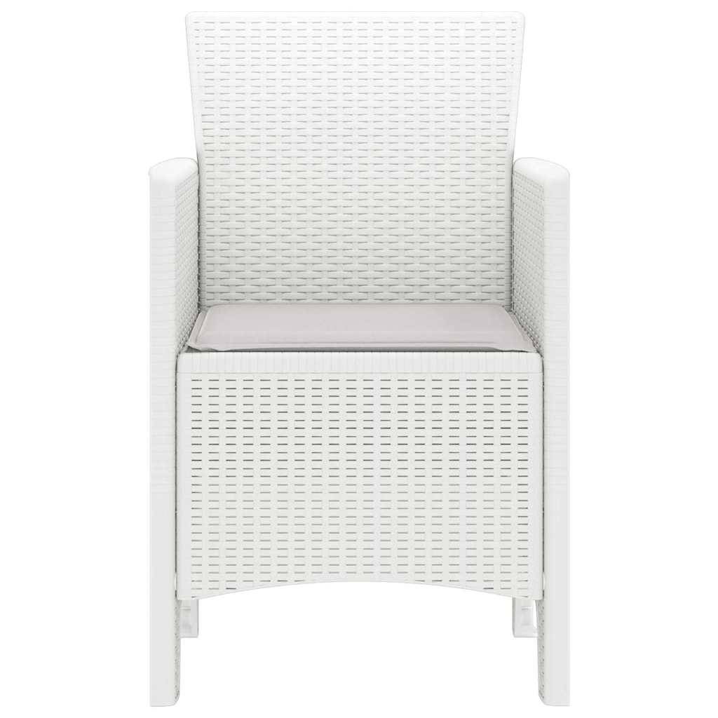 Lot De 2 Chaises De Jardin - Fauteuils De Jardin Blanc 53 x 49 x 85 cm PP - Image 6