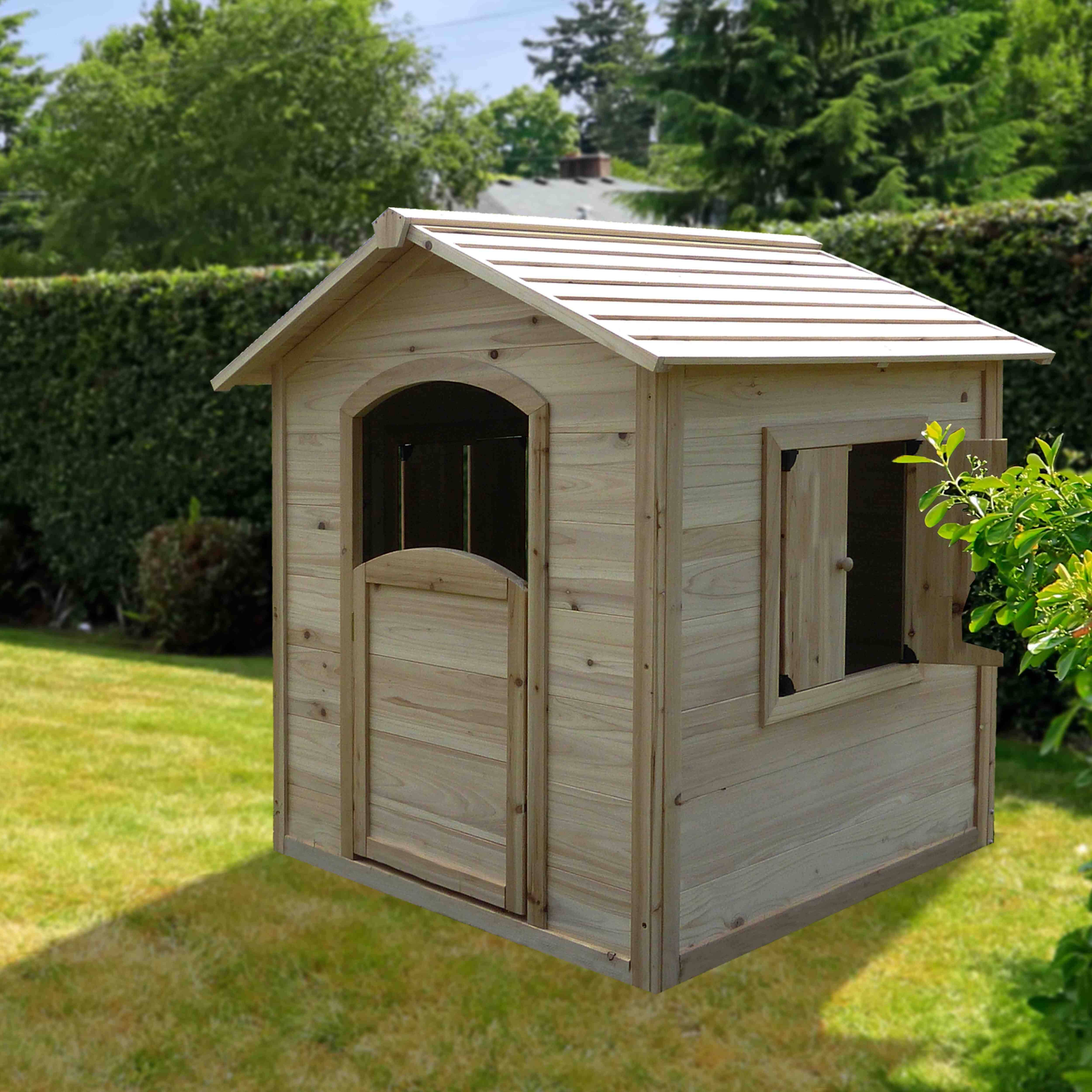 Oviala - Maisonnette en bois pour enfant 110 x 110 x 120 cm Gautier - Oviala - Imagen 2
