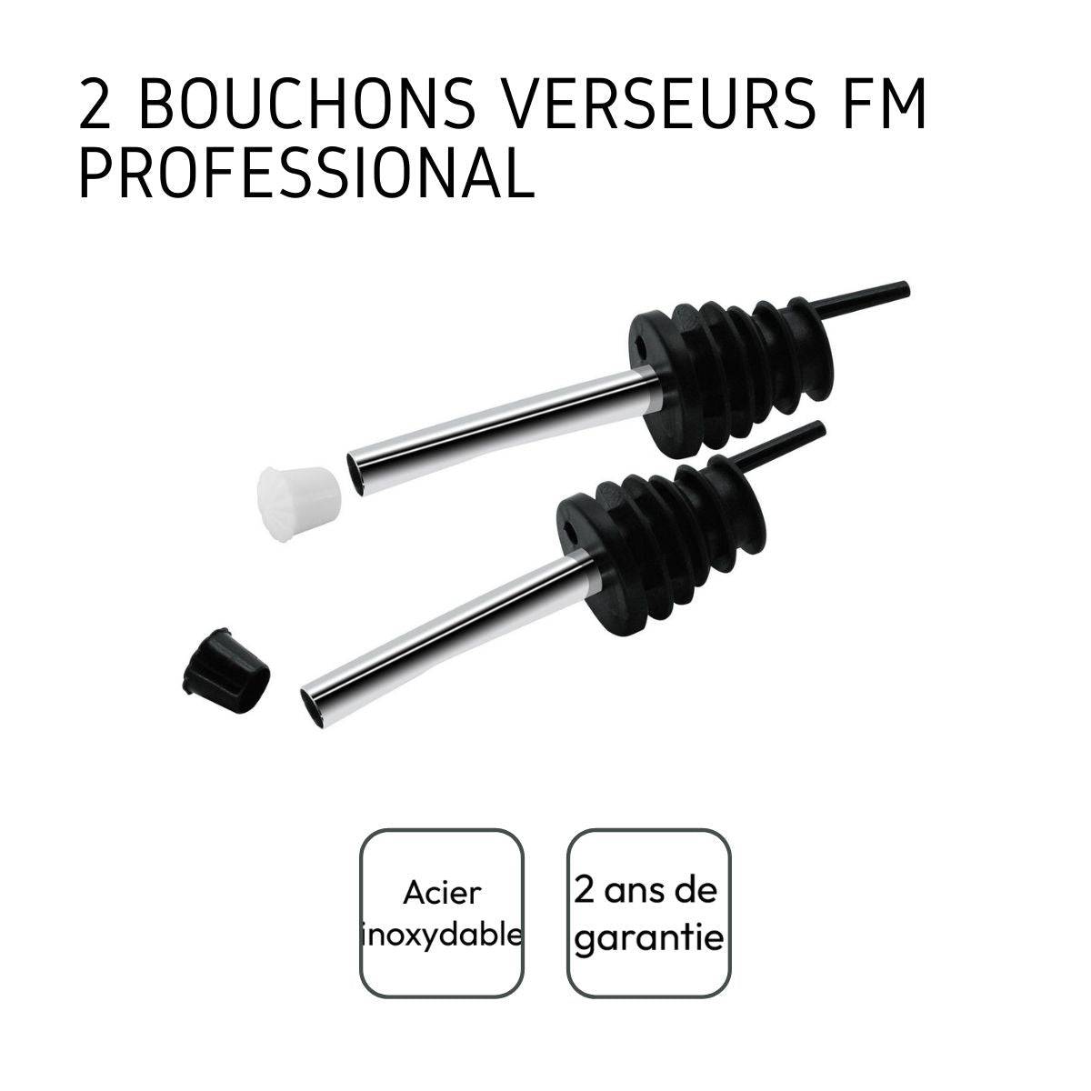 Lot de 2 becs verseurs pour bouteille Fackelmann - Image 4