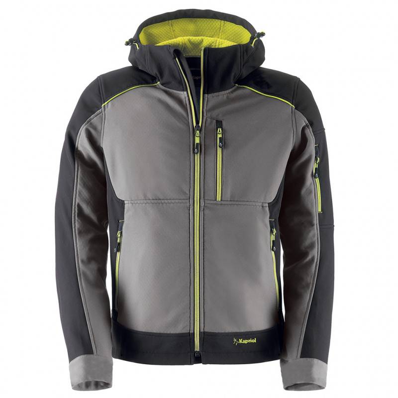 Kapriol - KAPRIOL Veste de travail Softshell Dynamic Gris/Noir - Taille: L - Image 1