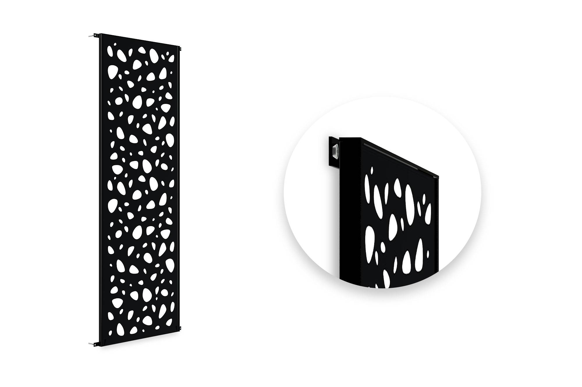 Casanoov Lot de 3 panneaux décoratifs SUNNY Noir H.160  cm motifs intégral - Image 6