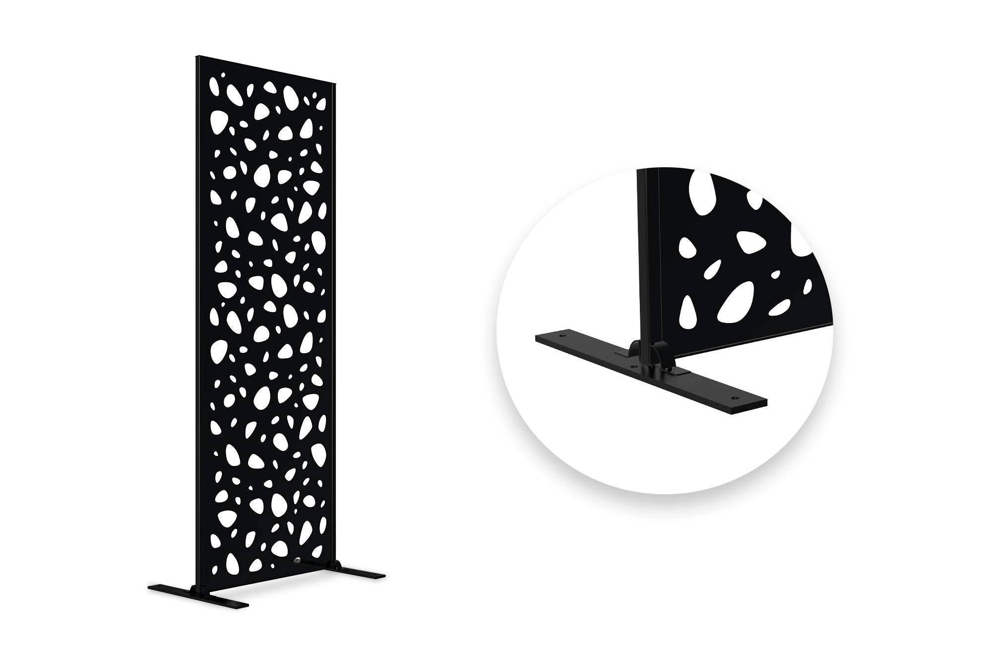 Casanoov Lot de 3 panneaux décoratifs SUNNY Noir H.160  cm motifs intégral - Image 3