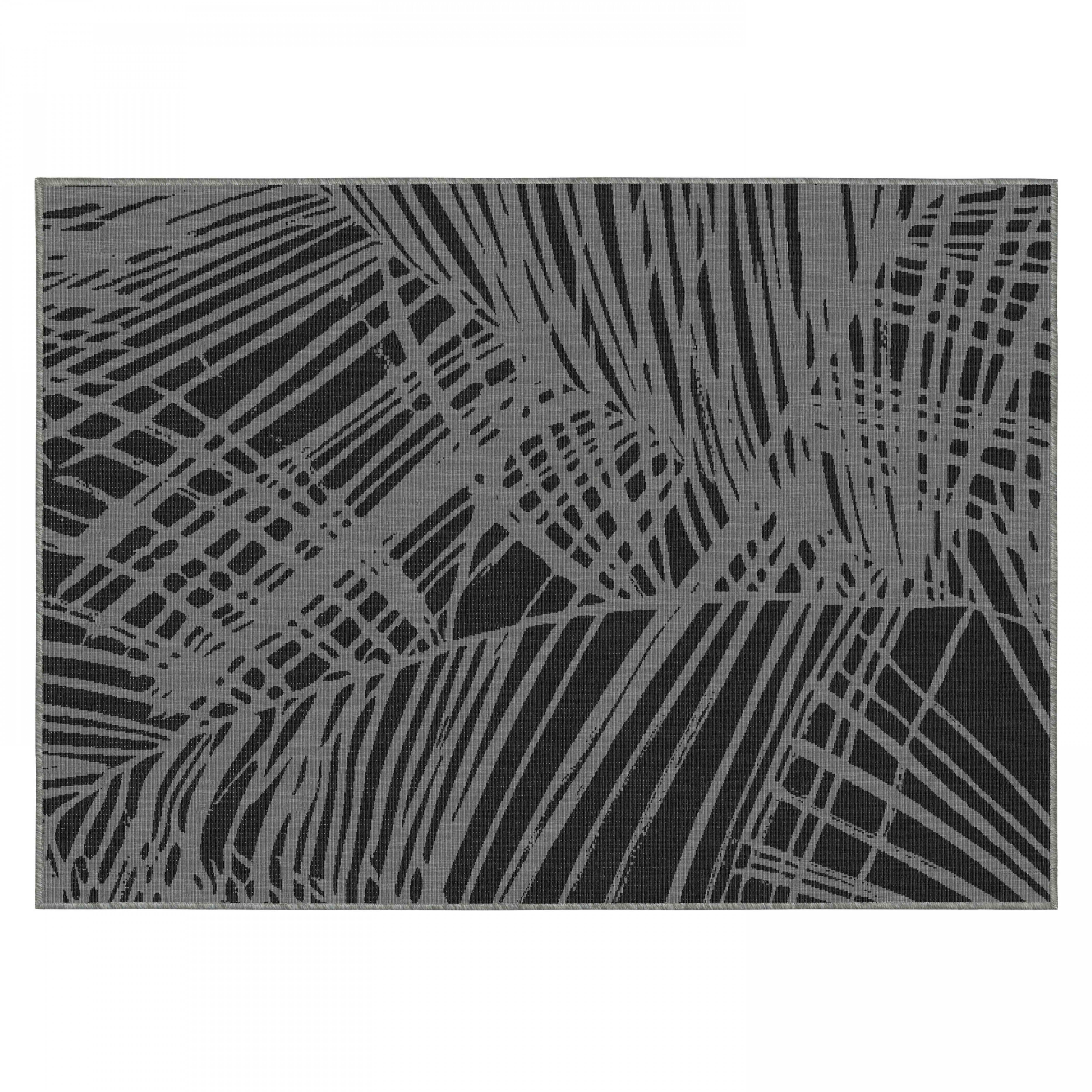 Oviala - Tapis d'extérieur en polypropylène 160 x 230 cm noir Palmio - Oviala - Imagen 3