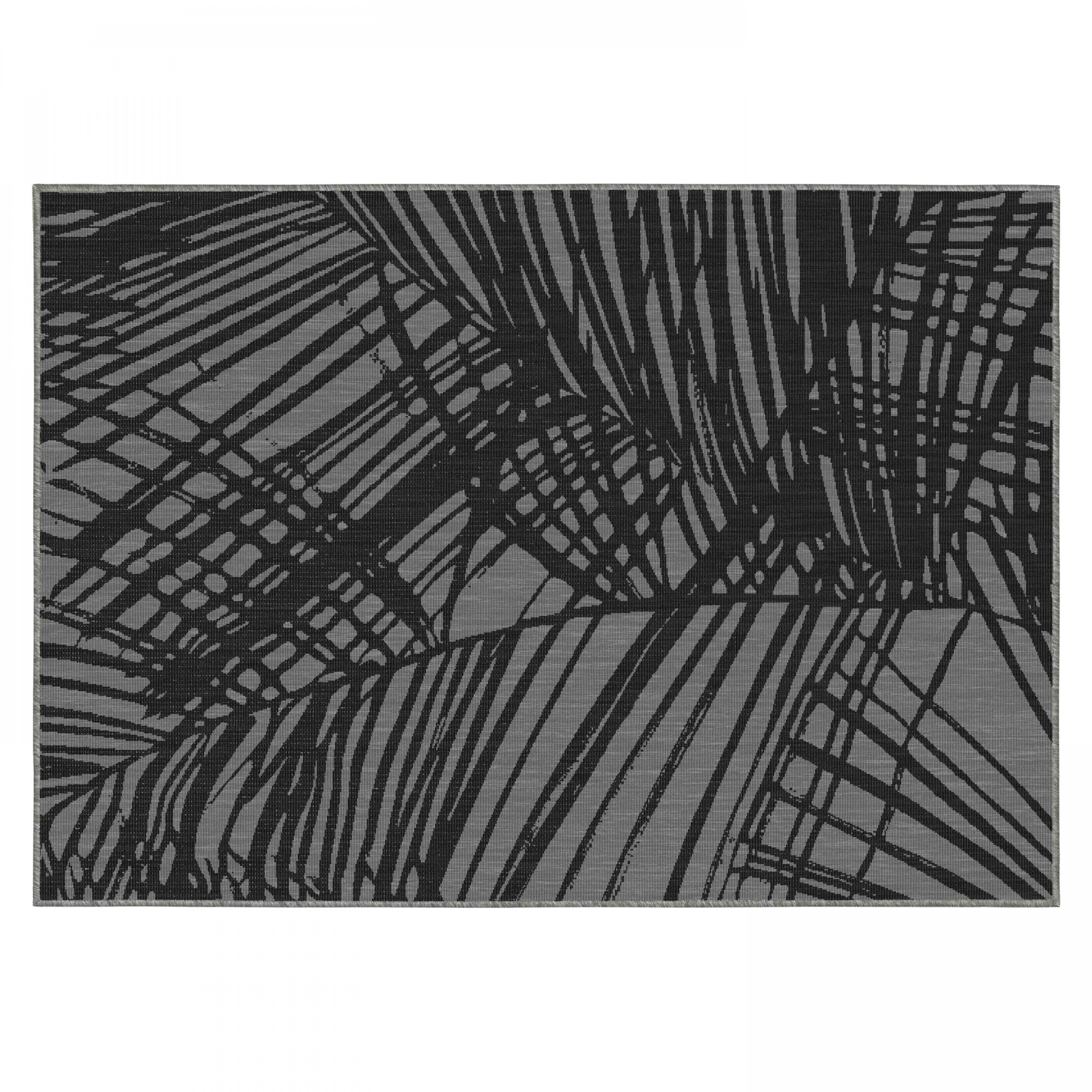 Oviala - Tapis d'extérieur en polypropylène 160 x 230 cm noir Palmio - Oviala - Imagen 1
