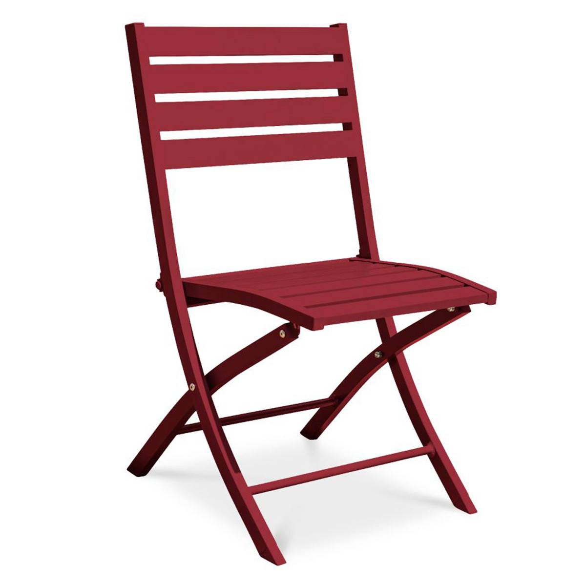 Paris Prix - Chaise de Jardin Pliante "Marius" 82cm Rouge Carmin - Imagen 1