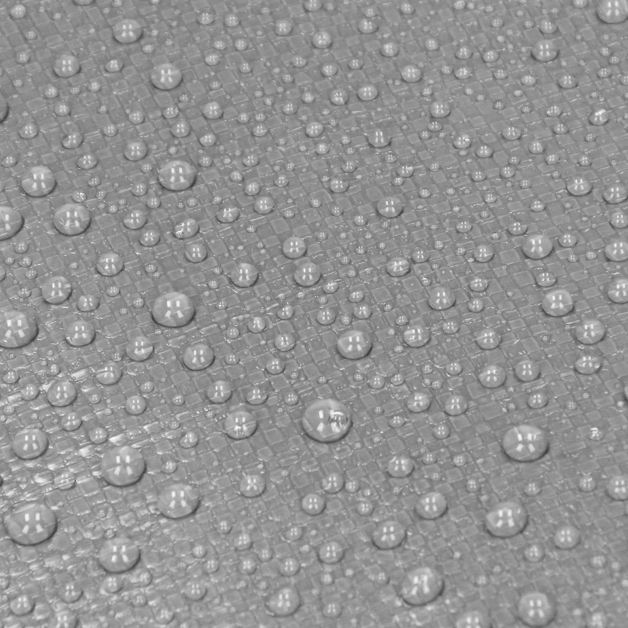 Ecd-Germany - Bâche de Protection Imperméable à l'Eau avec Oeillets - 2x3 m 6m² 260 g/m² - Polyéthylène PE Gris- Résistant à la Moisissure - Imagen 4