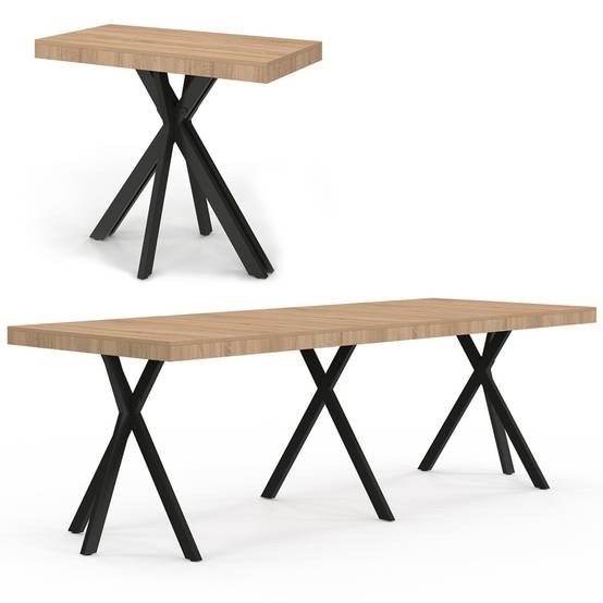 Table console extensible ALIX 10 personnes 235 cm design industriel - Image 2