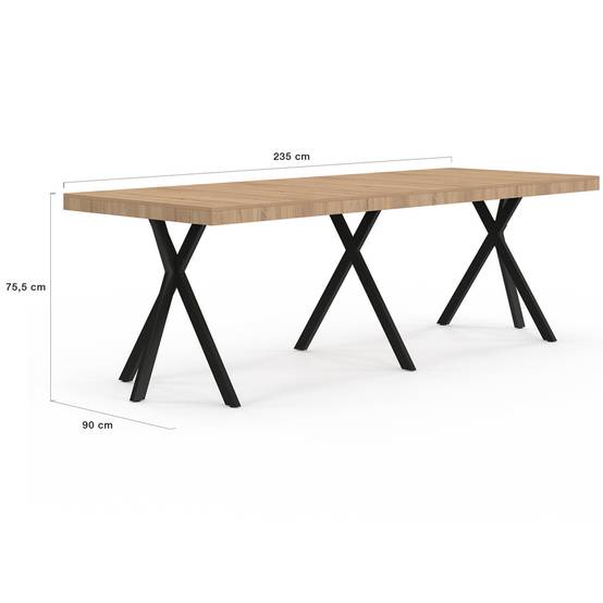 Table console extensible ALIX 10 personnes 235 cm design industriel - Image 6