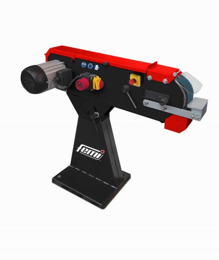 Femi - Ponceuse à bande horizontale FEMI avec socle - Triphasé 3000W Bande 75x2000 mm - 8265030