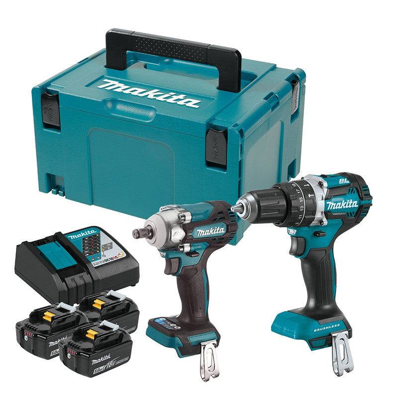 Makita - Pack 2 outils Perceuse - Boulonneuse MAKITA DLX2359TJ1 - 18V + 3 batteries 5Ah et chargeur Makita - Imagen 1