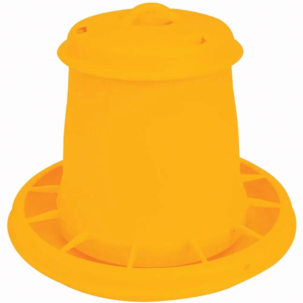 Mangeoire à trémie cylindrique plastique avec poignée - 3,5 kg - Jaune Novital - Image 3