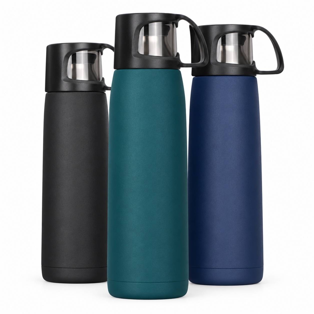 Bouteille Isotherme Acier Inoxydable 1000ml Garde Chaud 12h Froid 24h Réutilisable Avec Tasse - Image 1