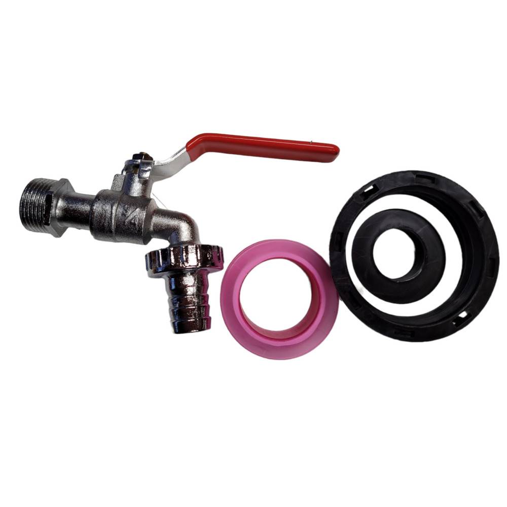 Robinet en laiton avec raccord (S60X6) pour cuve IBC - Imagen 3