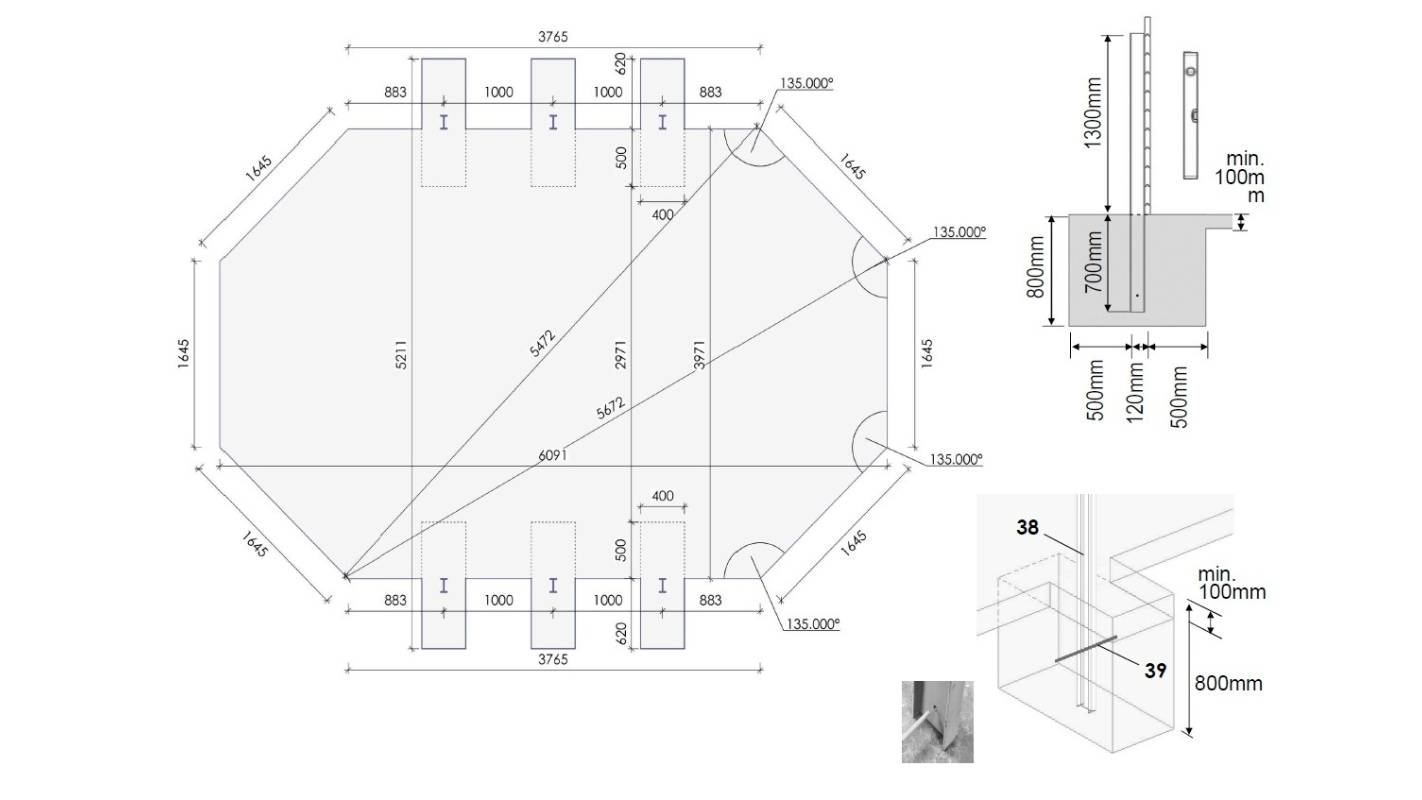 Altanka - Piscine de jardin en bois - 6,53x4,41 x H.1,42 m - avec filtration et coffre de filtration - BAS552OSP+SZA6 - Imagen 5