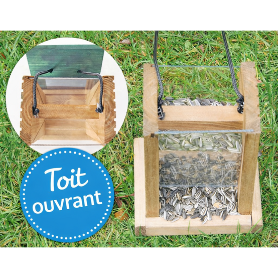 Mangeoire oiseaux extérieur à suspendre pour oiseaux sauvages pour jardin balcon Distributeur de graines 329 - Image 5