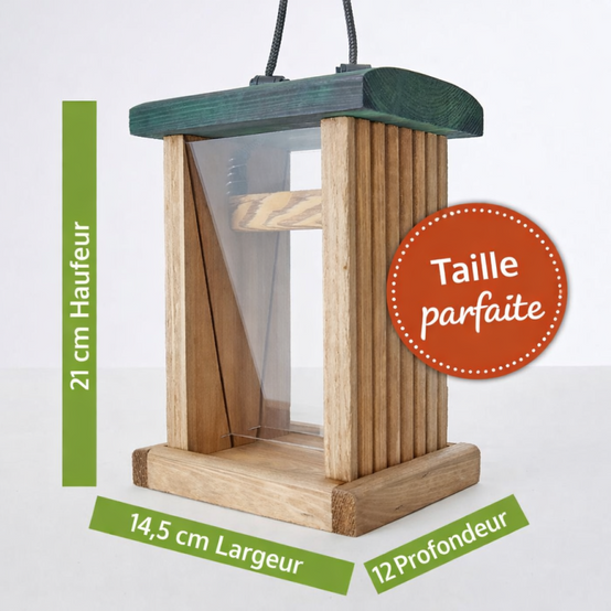 Mangeoire oiseaux extérieur à suspendre pour oiseaux sauvages pour jardin balcon Distributeur de graines 329 - Image 4