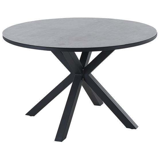 Table ronde, 4 Personnes Verre en céramique Gris MALETTO - Beliani - Image 1