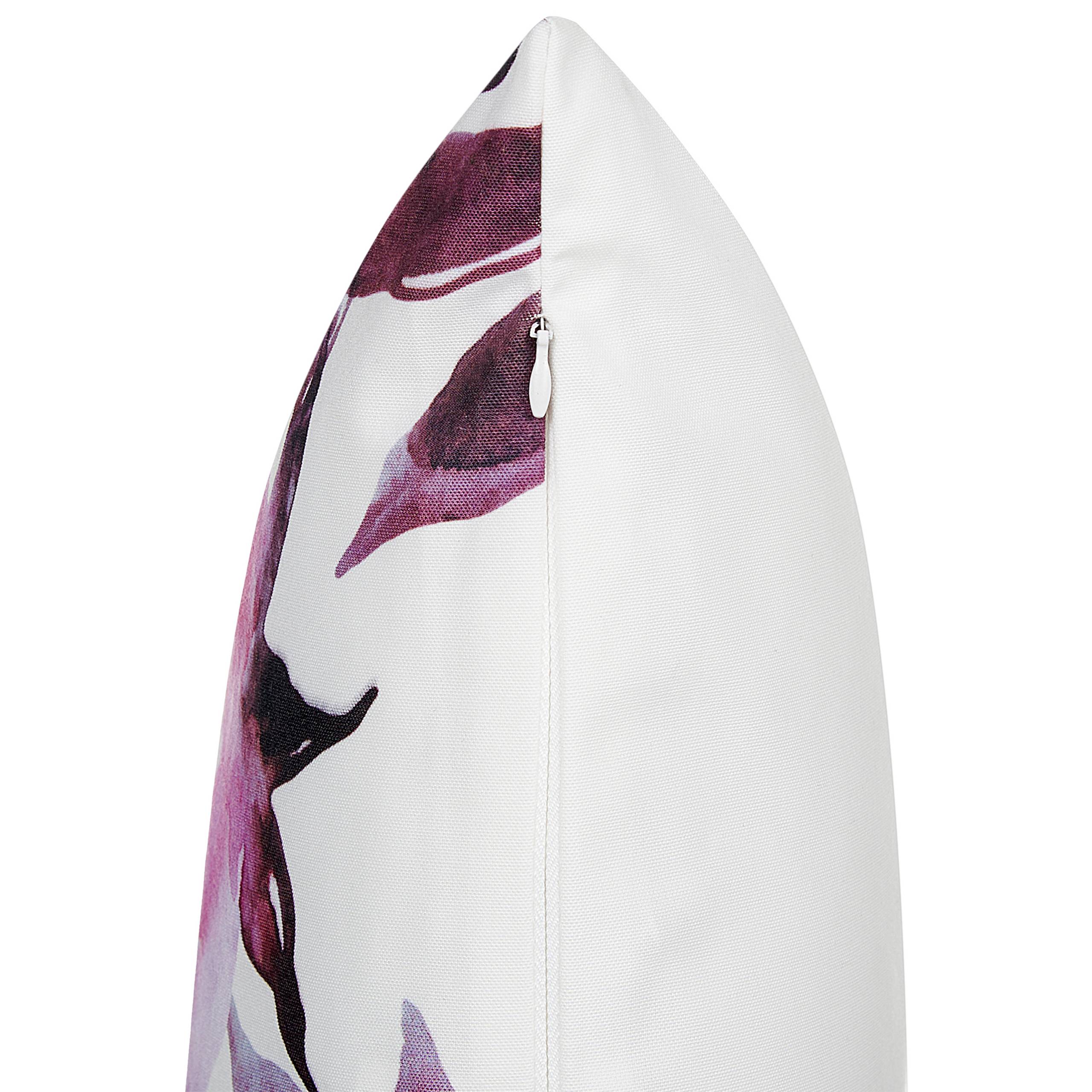 Beliani - 2 Coussins Décoratifs de Jardin Rose et Blanc à Motif Floral 45 x 45 cm Très Confortable pour l'Extérieur ou Intérieur Housses Amovibles - Imagen 5
