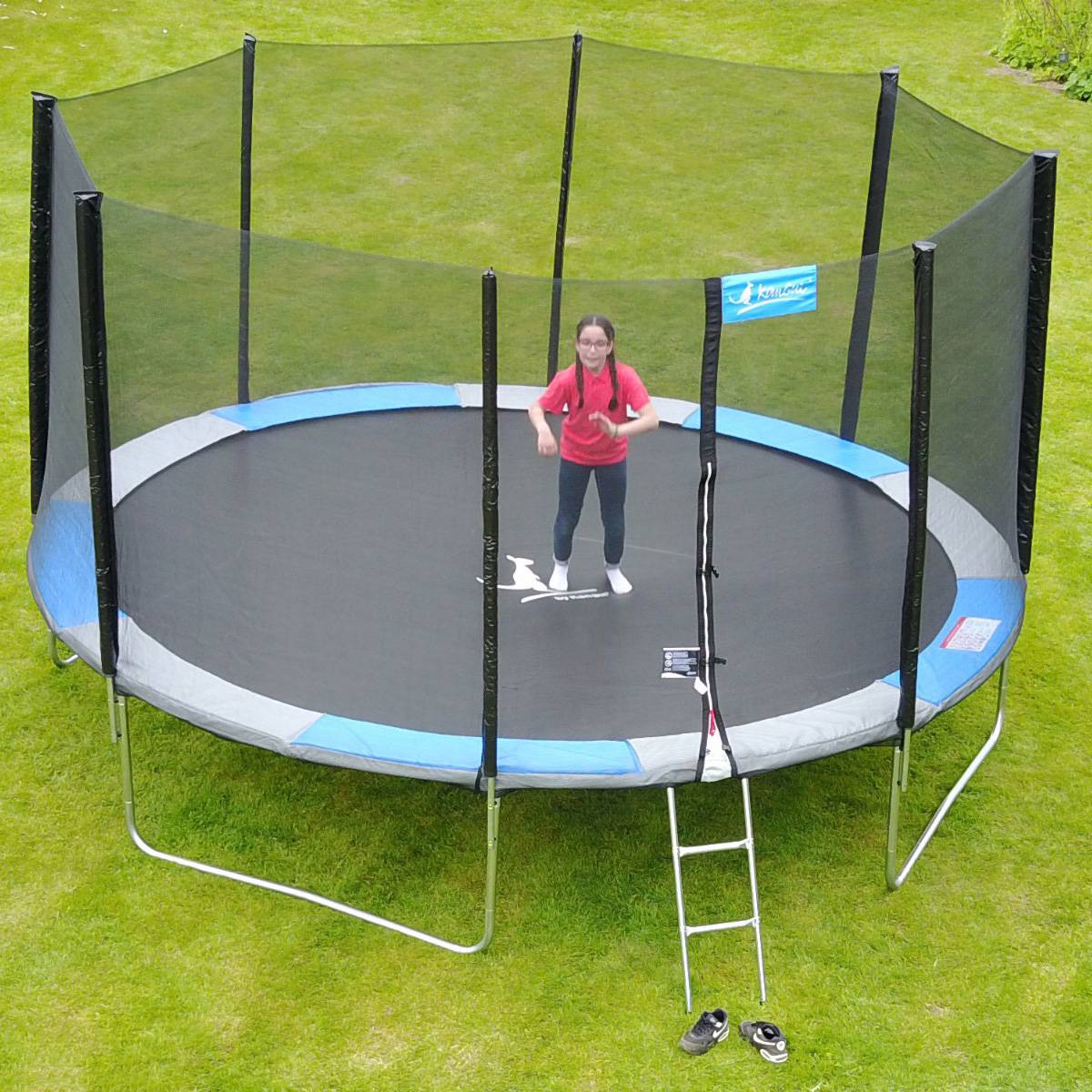 Kangui - Trampoline rond Ø 360cm avec filet, échelle, bâche et kit ancrage - RALLI 360 Kangui - Imagen 3