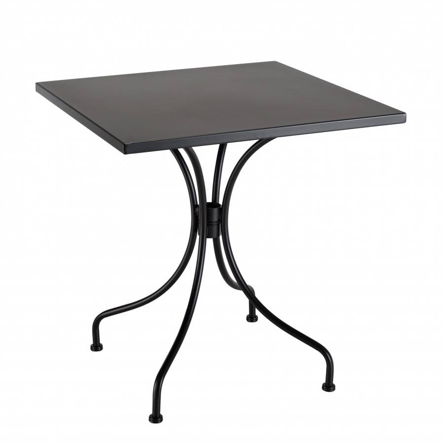 Macabane - MALO - SALON DE JARDIN 2 PERS. - 1 Table carrée 70x70cm et 2 fauteuils beiges et noirs en rotin synthétique - Imagen 3