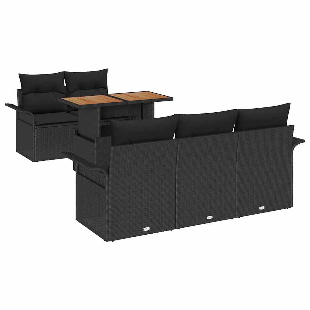 ComfortXL - Salon de jardin modulable 6 pcs Poly rotin avec rangement pour 5 amis Noir – ComfortXL Outdoor Living - Image 2