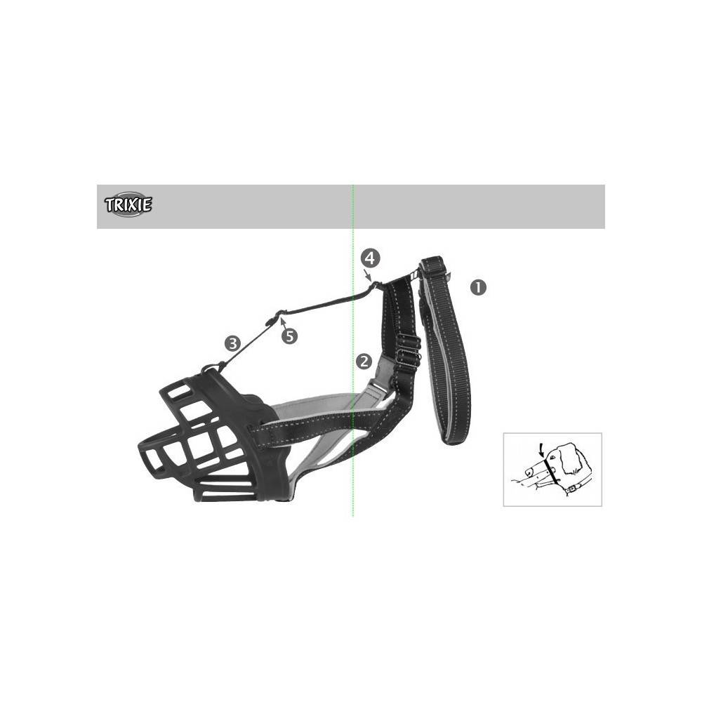 Trixie - Trixie - Muselière Muzzle Flex, en silicone Taille: S pour chien type Jack Russell Terrier. - Imagen 6