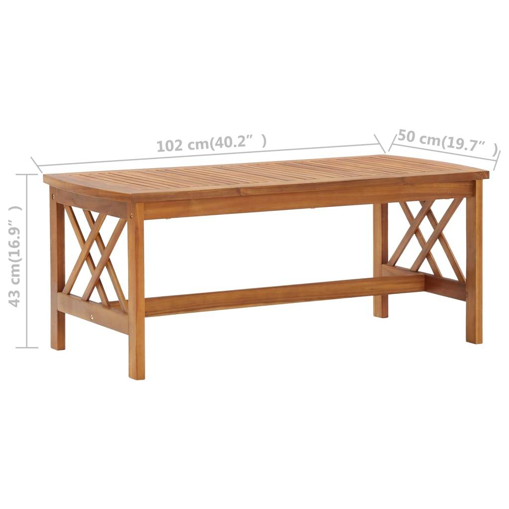 Helloshop26 - Salon de jardin meuble d'extérieur ensemble de mobilier 3 pièces avec coussins bois d'acacia solide - Imagen 8