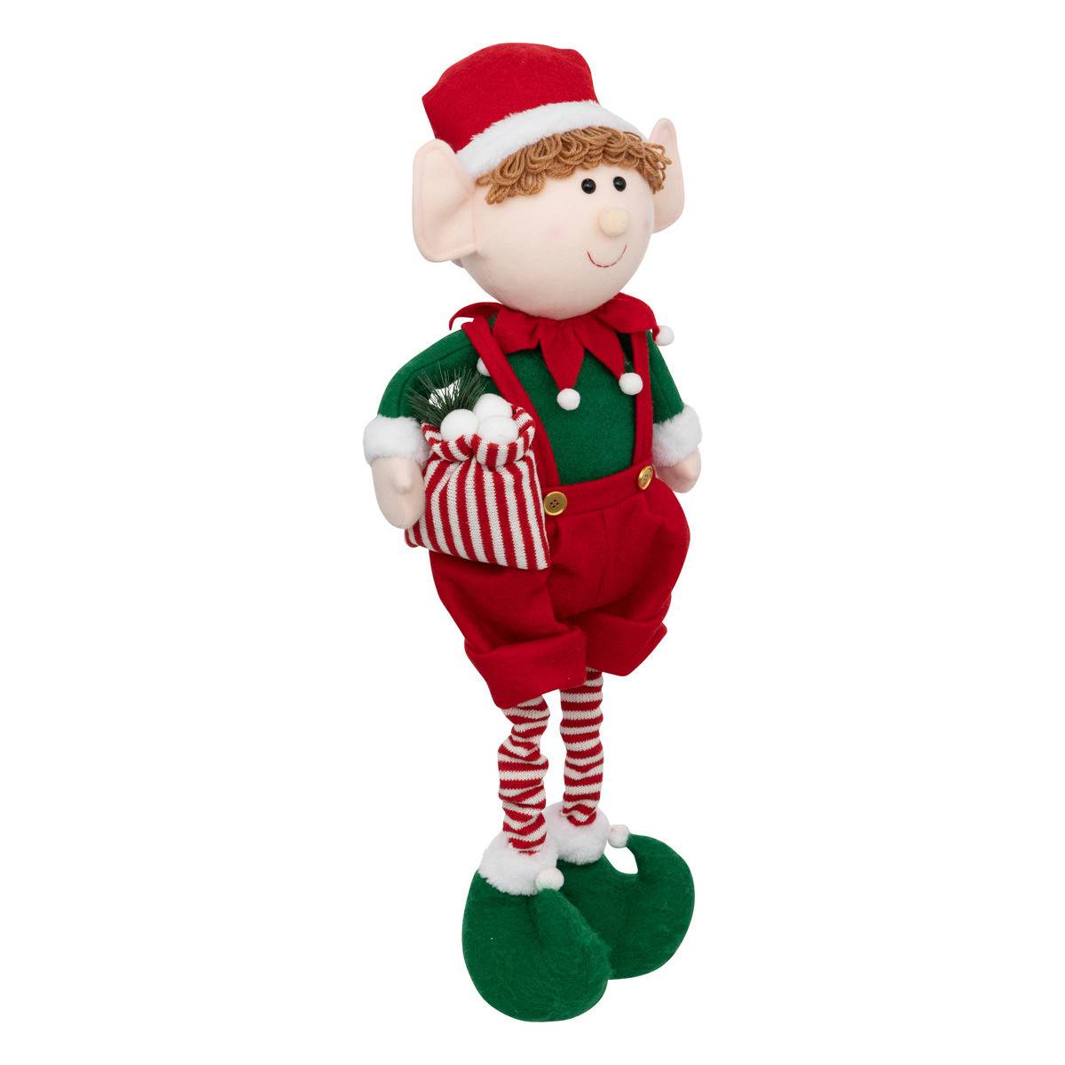Fééric Lights & Christmas - Déco de Noël Lutin téléscopique avec chapeau H maxi 110 cm - Imagen 1