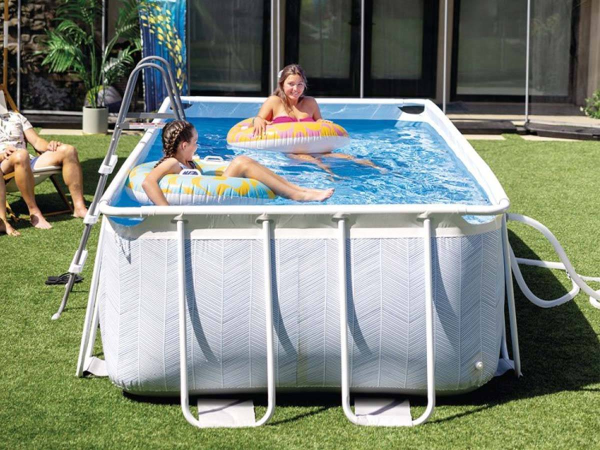 Piscine tubulaire Chevron rectangulaire 4,00 x 2,00 x 1,00 m - Intex - Image 7