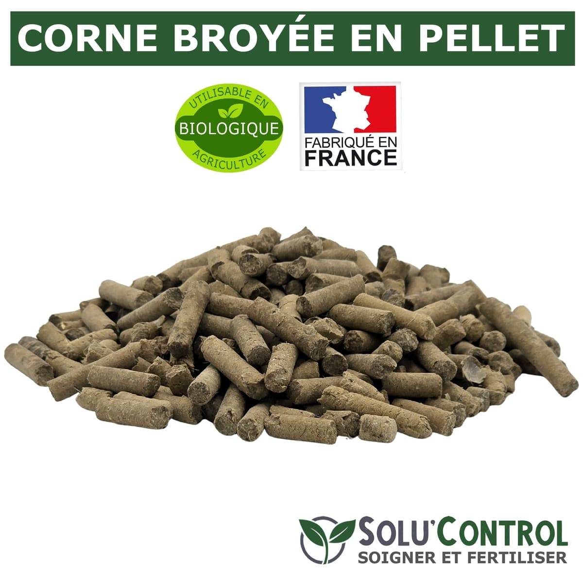 SOLU’CONTROL - 3 kg de Corne Broyée en Pellet - Formulation haute qualité Organo-Minerale - Engrais Azoté 100% Naturel- UAB - Image 5