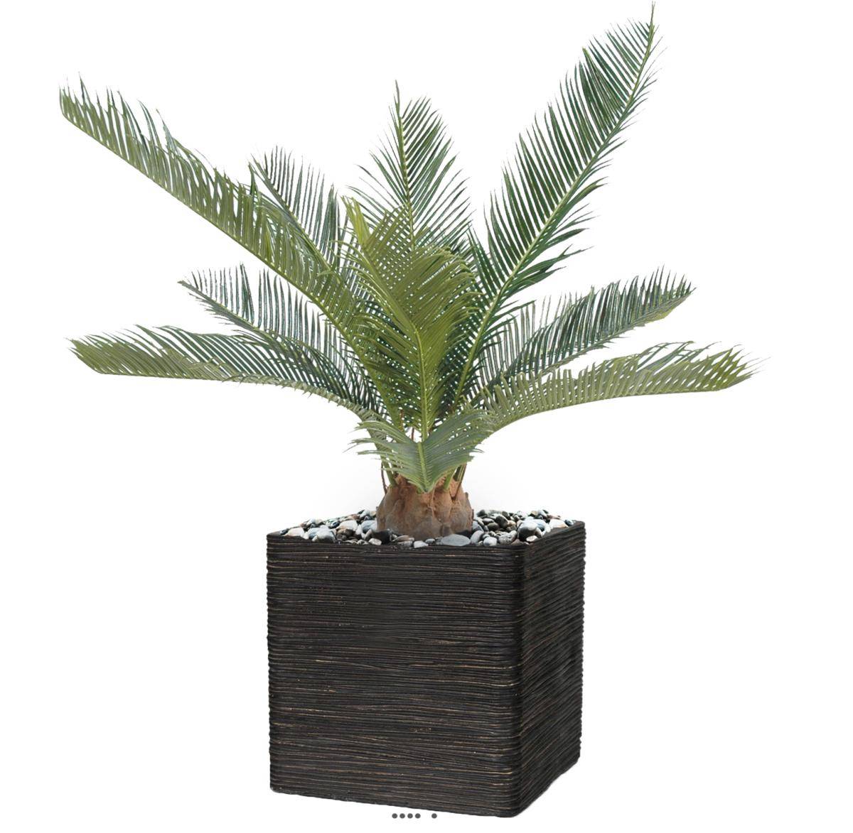 Artificielles - Palmier Cycas Artificiel en pot H 50 cm Vert - dimhaut: H 50 cm - couleur: Vert - Imagen 1