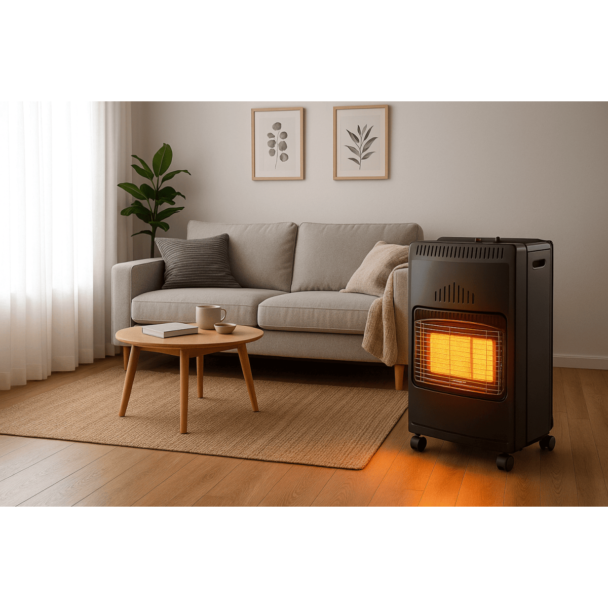 Chauffage à gaz 4200W pliable - 3 puissances de chauffe - Jusqu'à 40m2- Poele à gaz Mobile - Brûleur céramique Infrarouge - Imagen 2